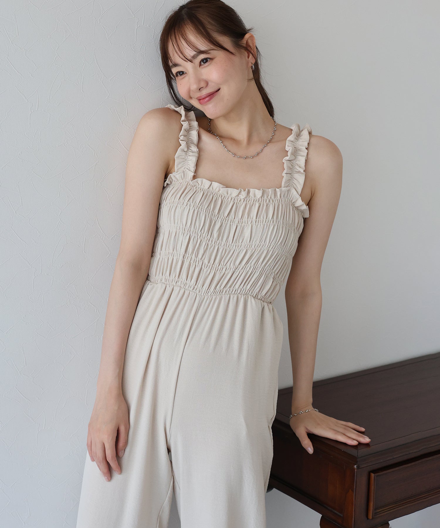 【SALE】ギャザーオールインワン