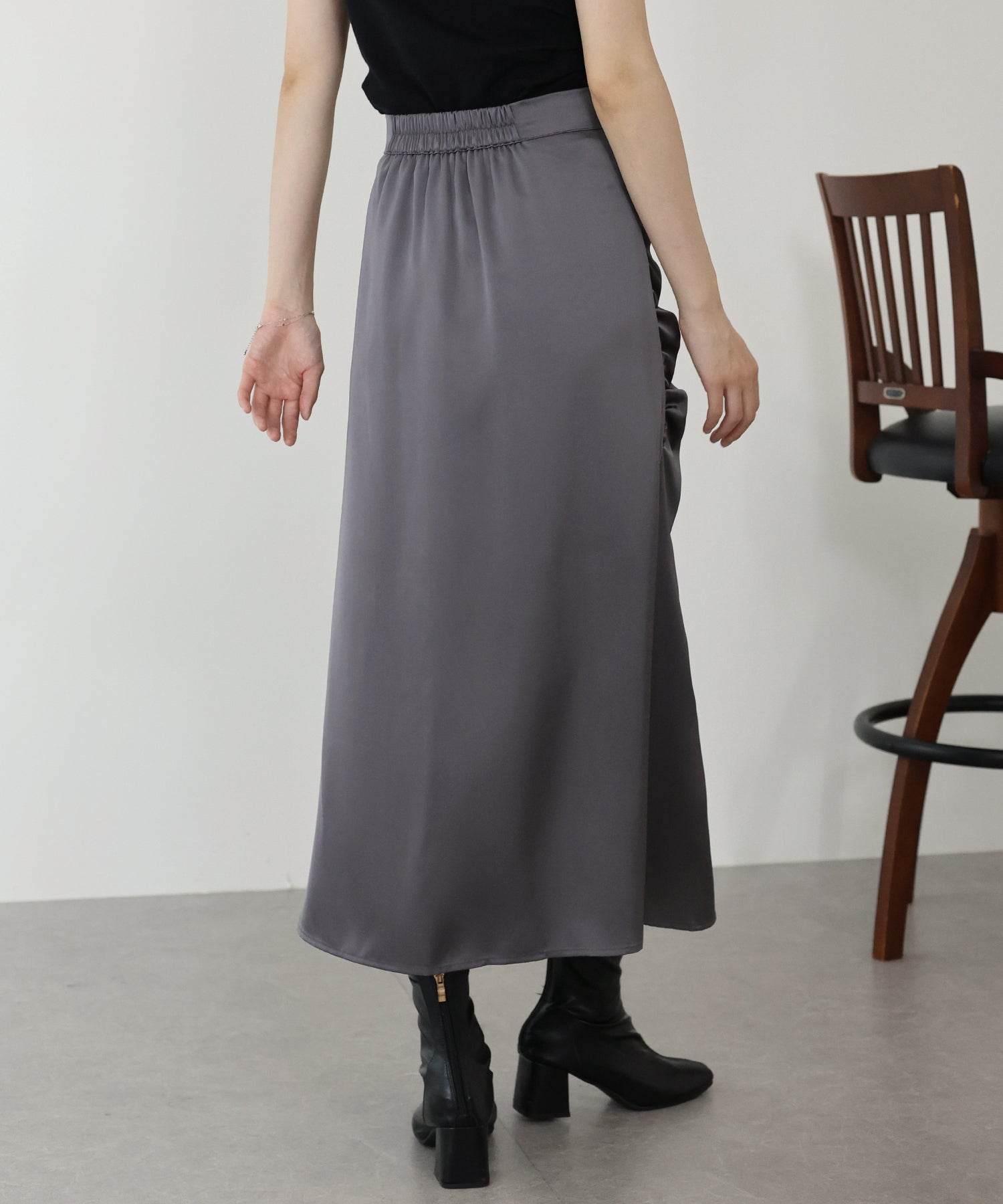 【TIME SALE】サテンギャザースカート