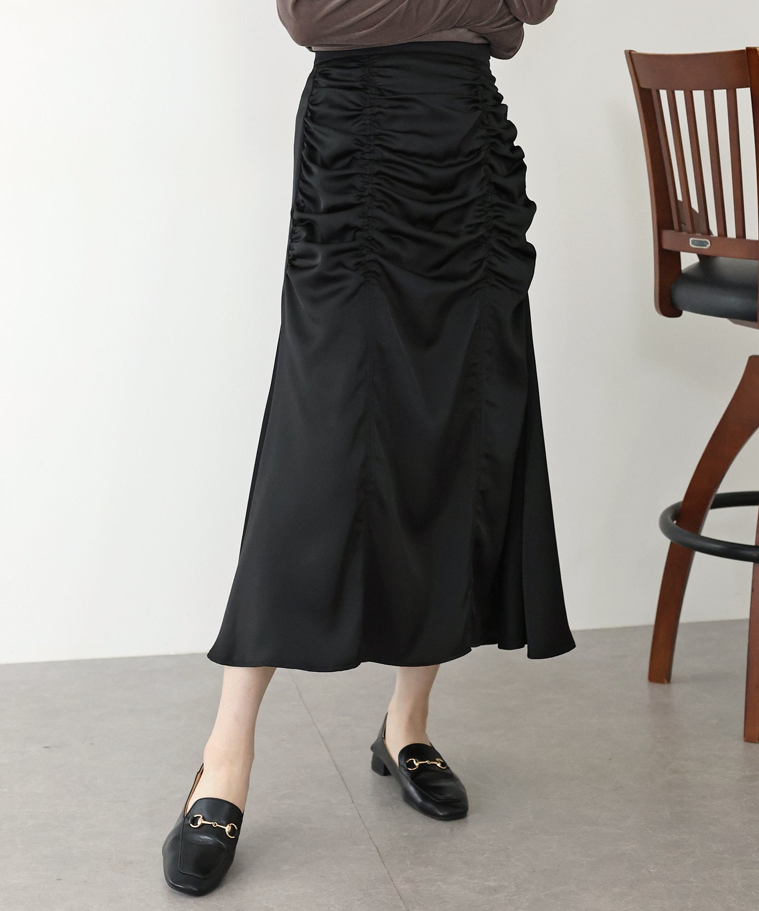 【TIME SALE】サテンギャザースカート