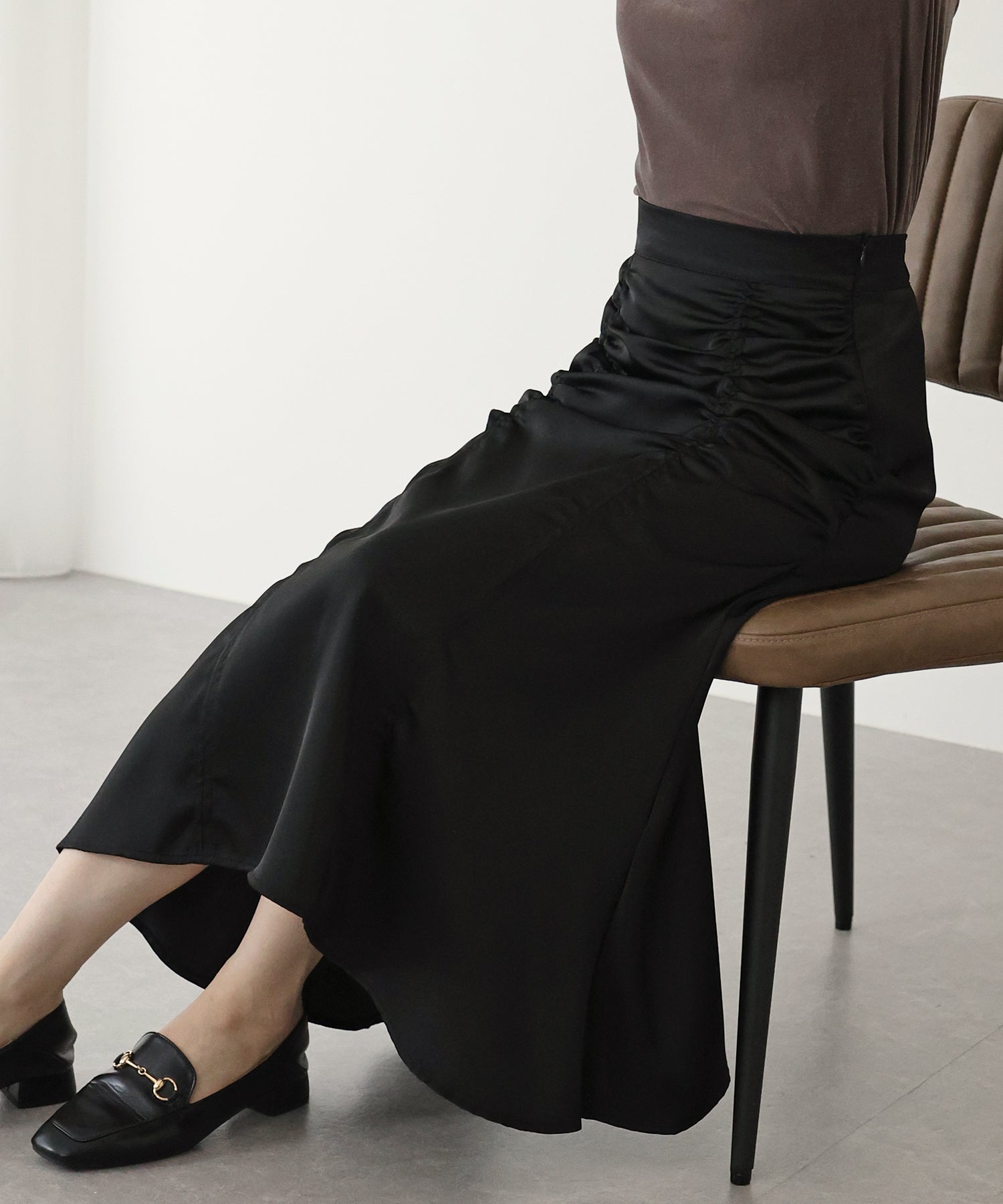 【TIME SALE】サテンギャザースカート