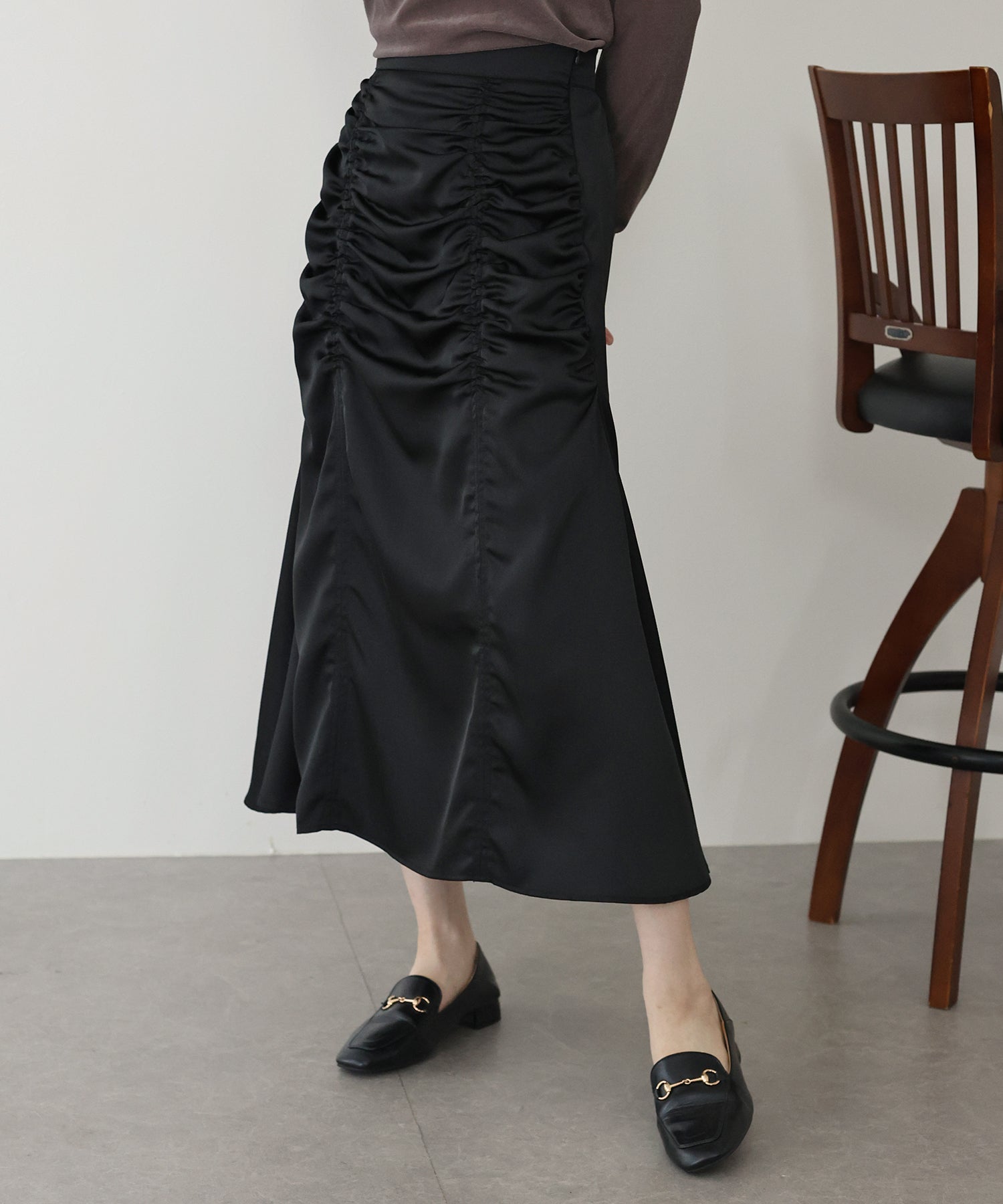 【TIME SALE】サテンギャザースカート