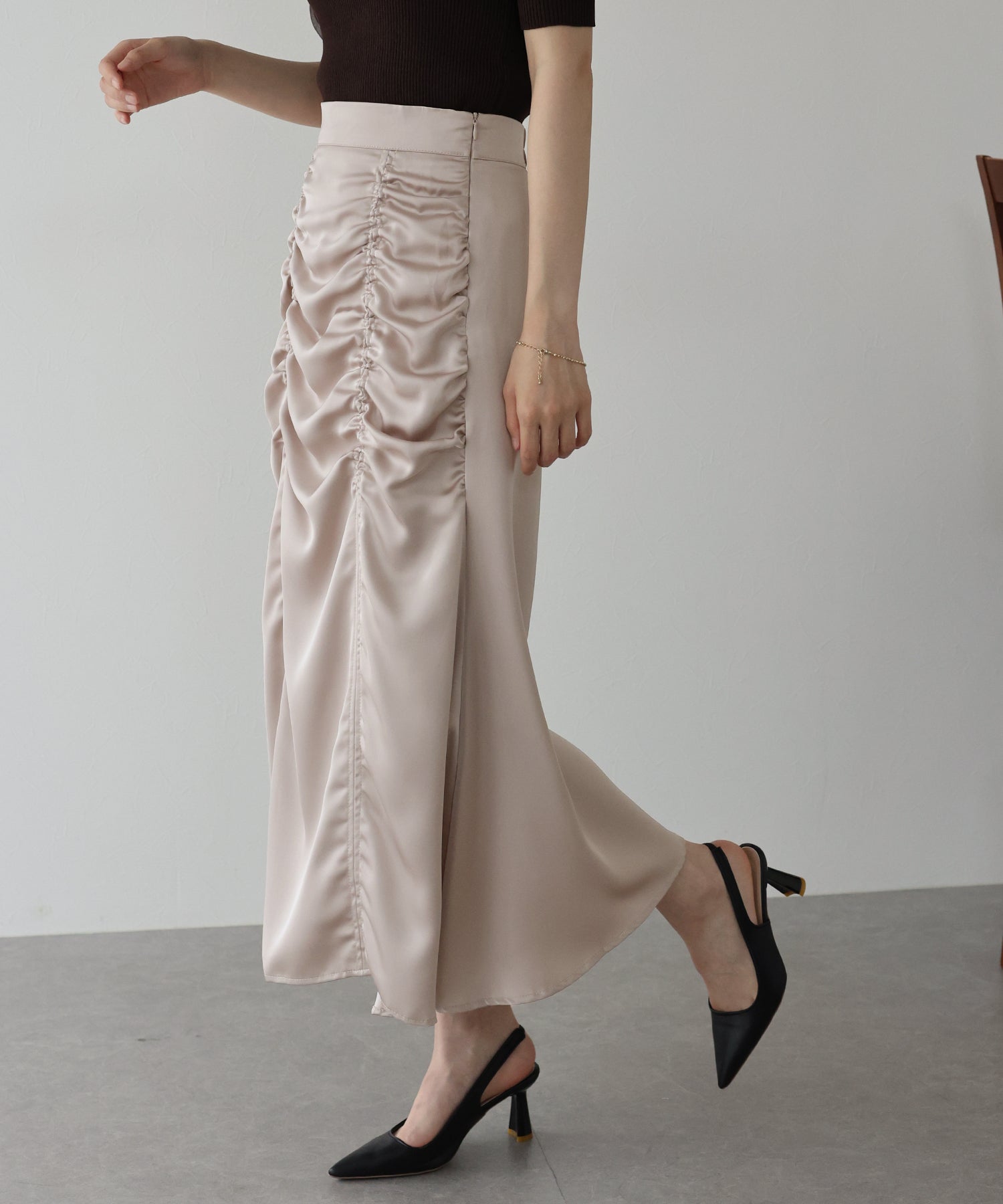 【TIME SALE】サテンギャザースカート