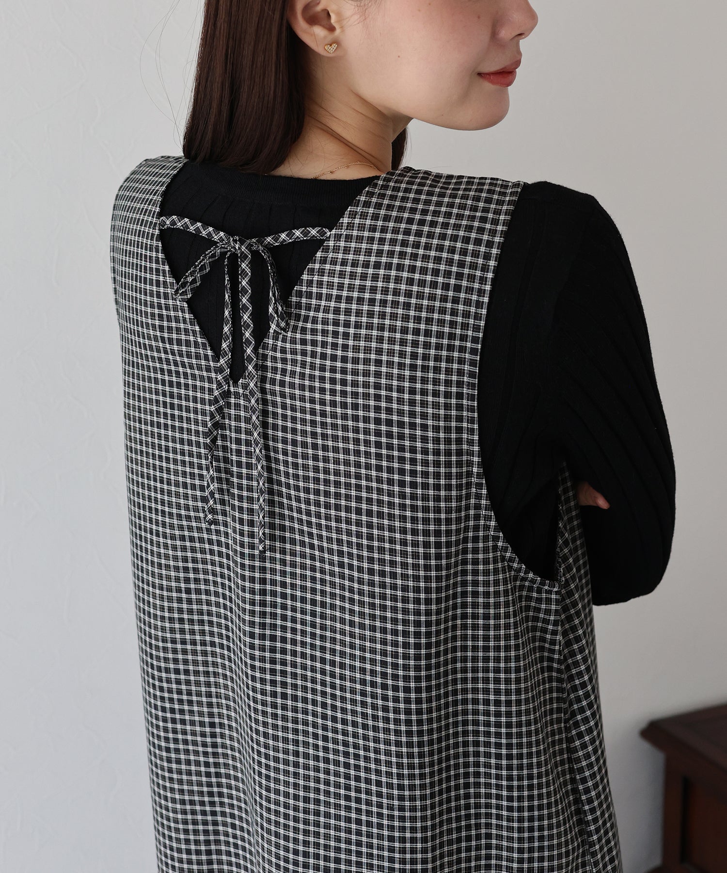 【TIME SALE】チェックジャンパースカート