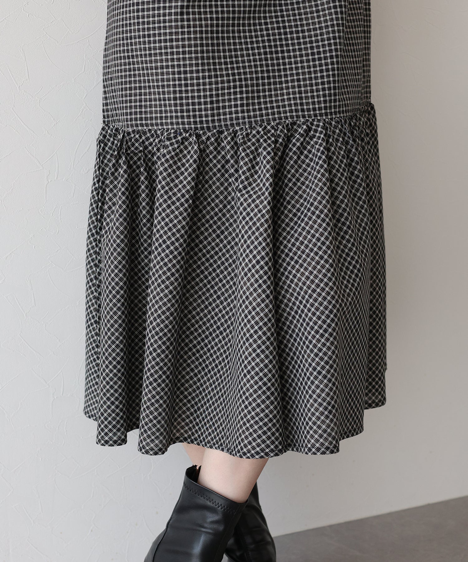 【TIME SALE】チェックジャンパースカート