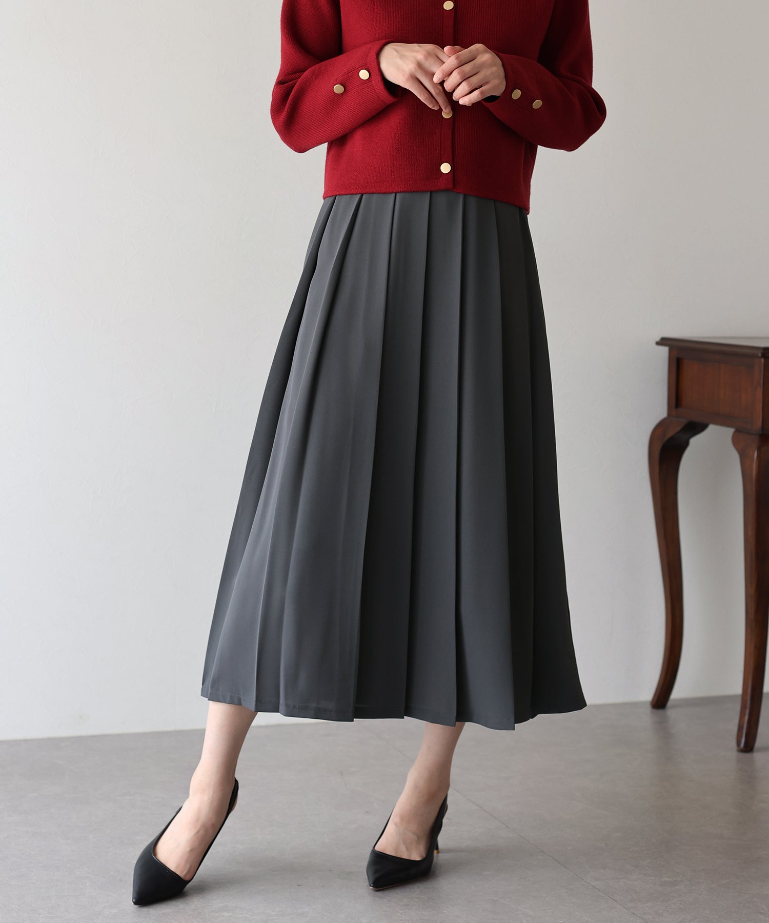 【TIME SALE】ロングプリーツスカート