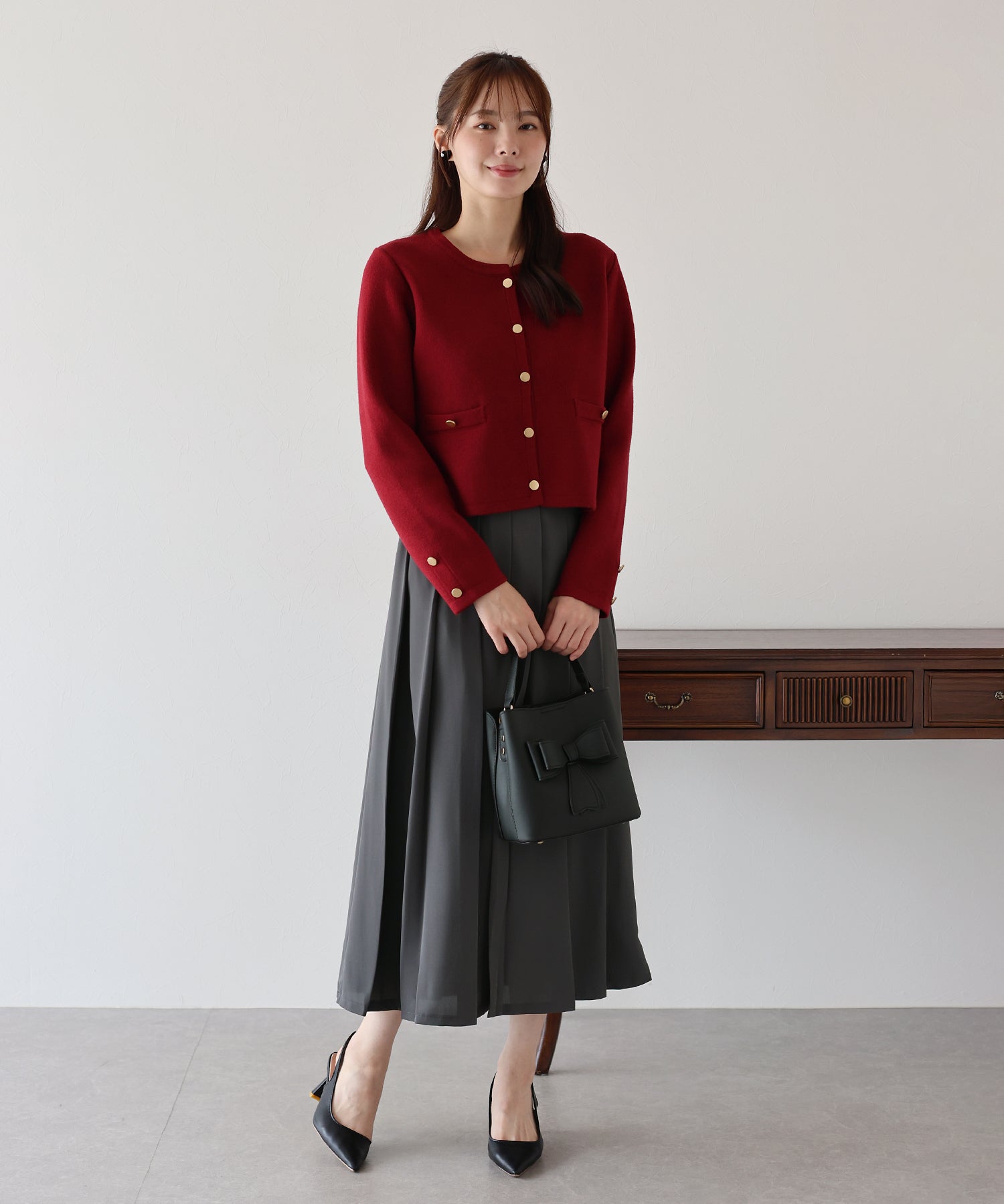 【TIME SALE】ロングプリーツスカート