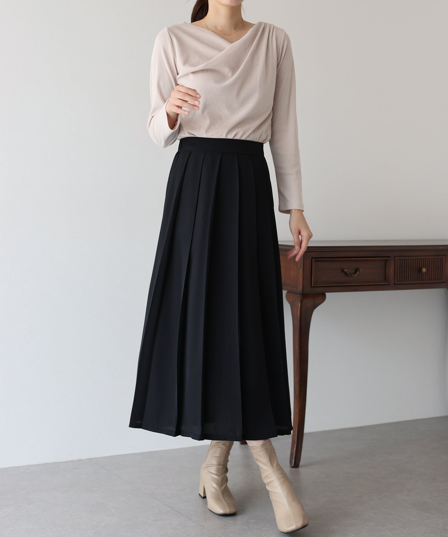 【TIME SALE】ロングプリーツスカート
