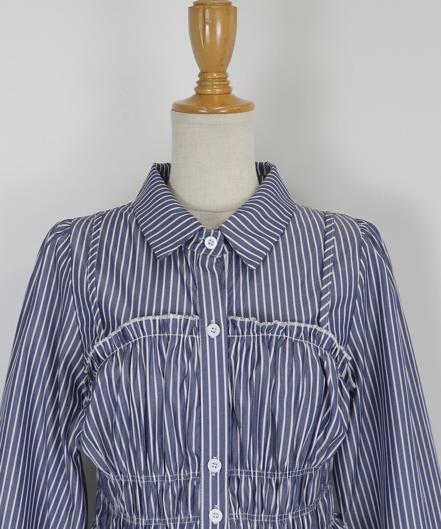 【TIME SALE】シャーリングシャツワンピース