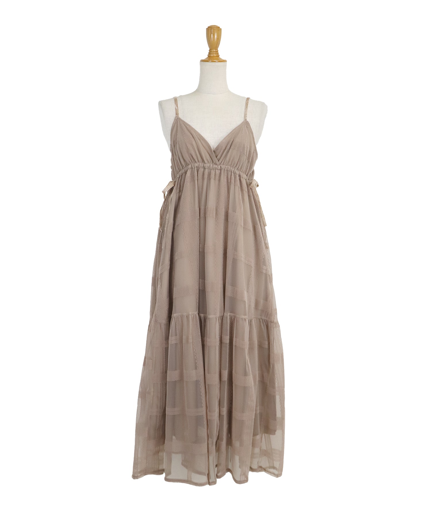 フロッキーチェックキャミワンピース