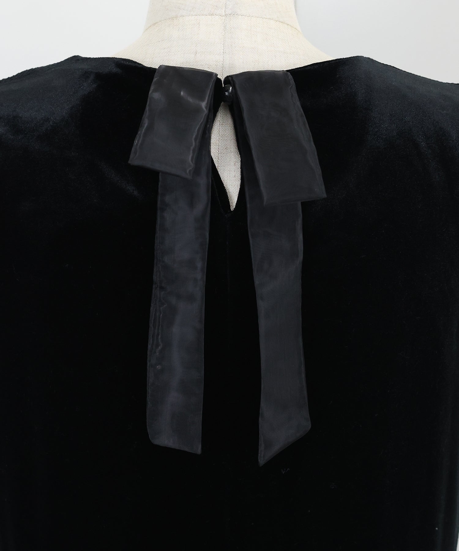 パール付きベロアワンピース