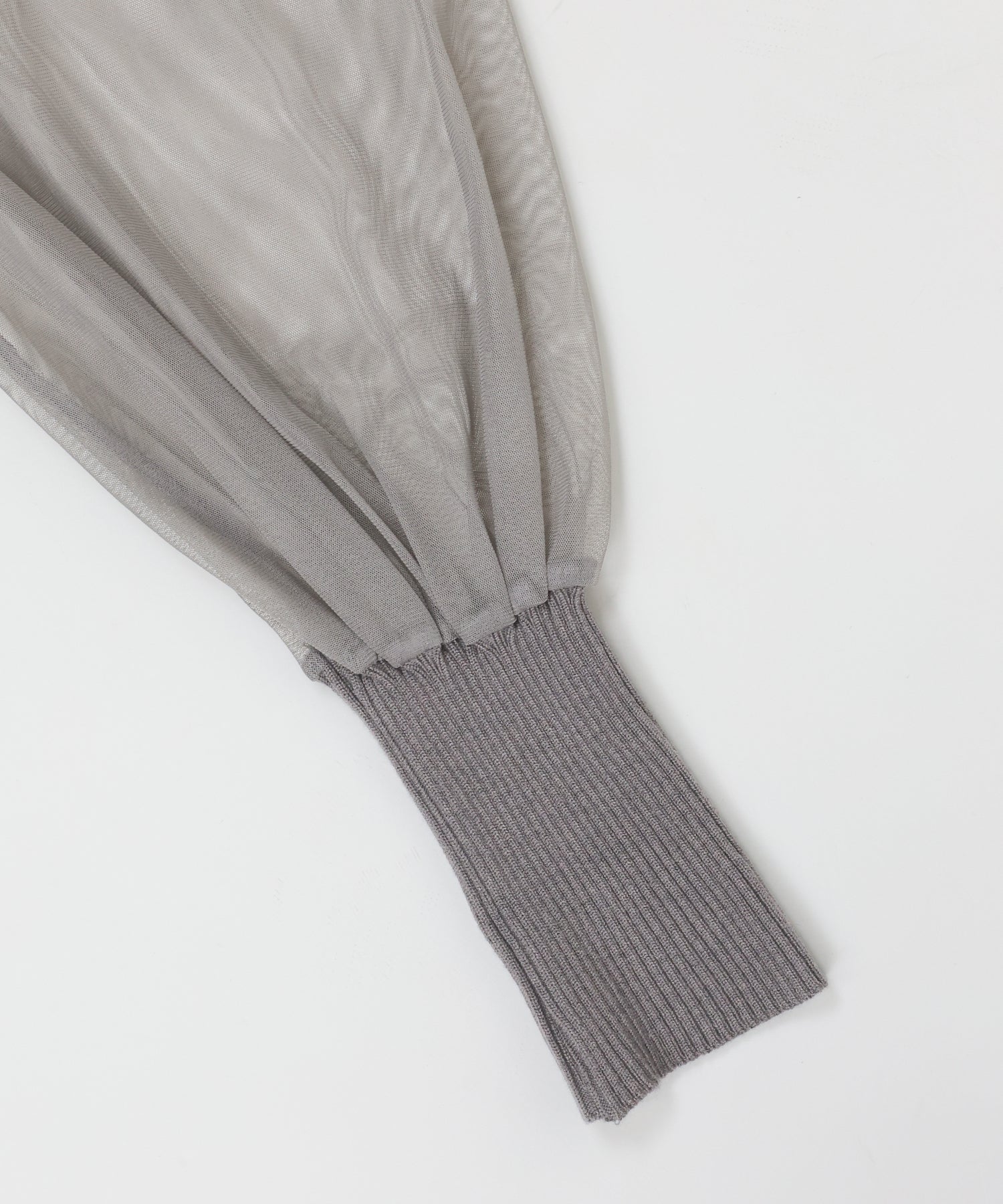 【TIME SALE】チュール袖マーメイドニットワンピース