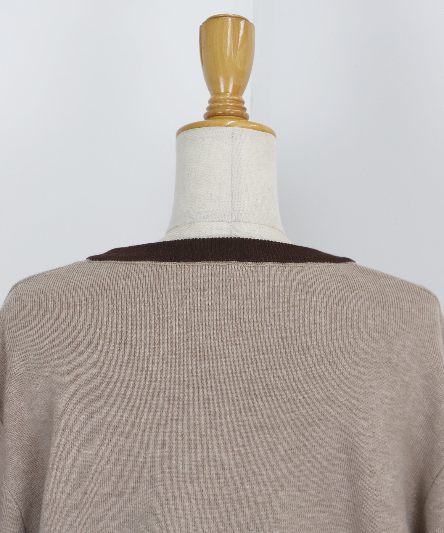 【TIME SALE】配色Vネックニット&スカート セットアップ