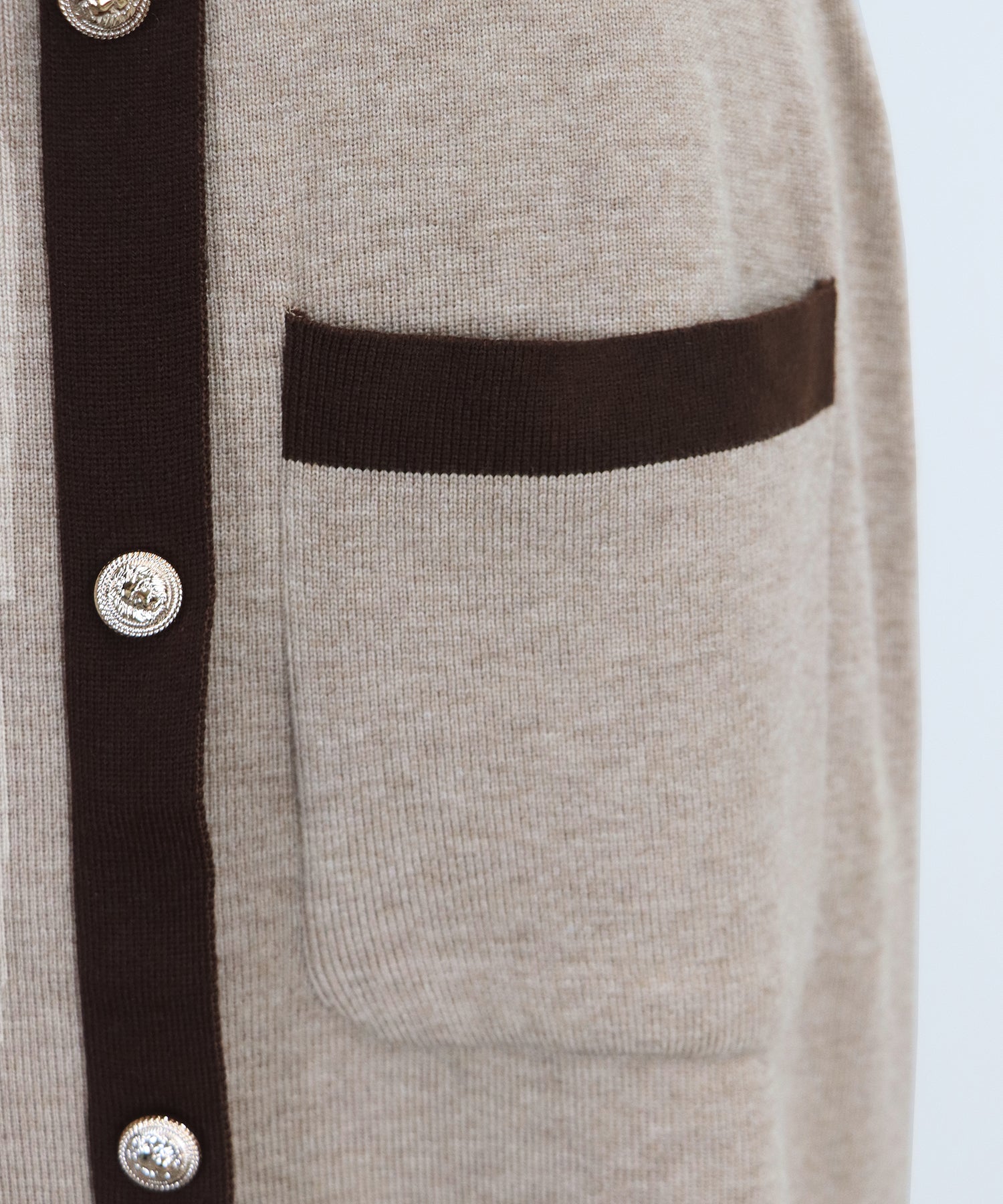 【TIME SALE】配色Vネックニット&スカート セットアップ