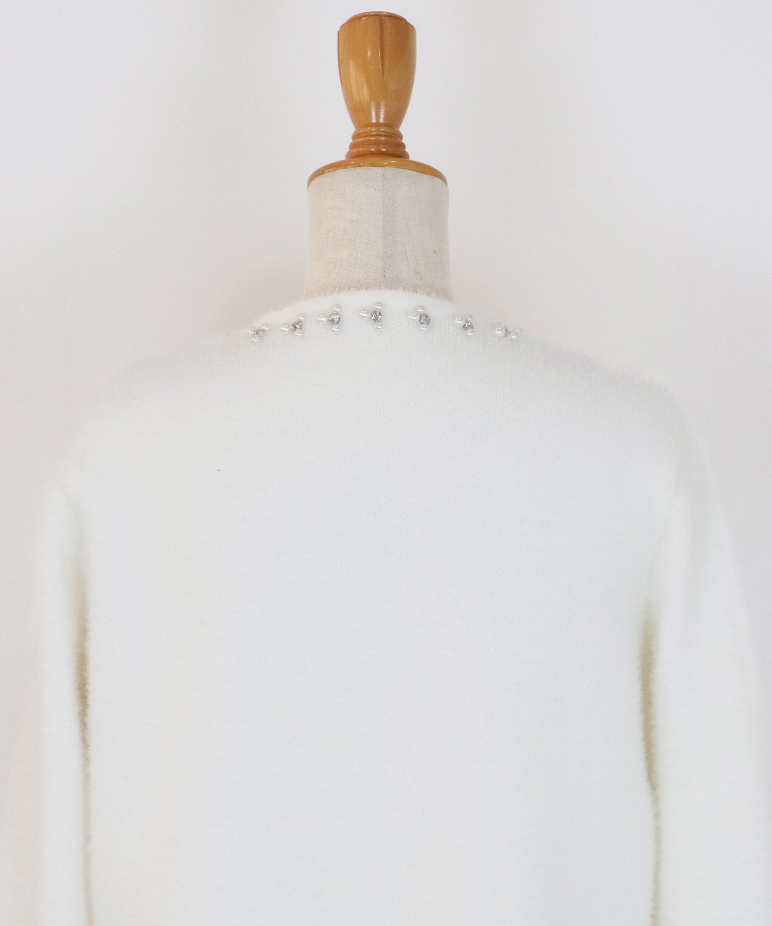 袖ファーパールビジュージャケット